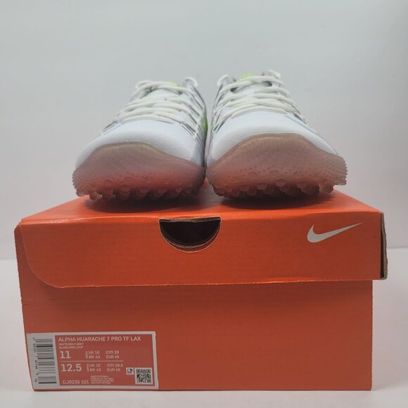 Nike Alpha Huarache 7 Pro TF Lax Men's White Gray Shoes CJ0235-101 US Sz 11 NWB - Picture 2 of 10